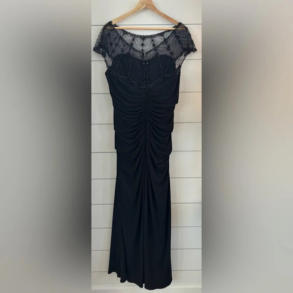 Jade Couture Black Beaded Maxi Dress - Picture 3 of 3